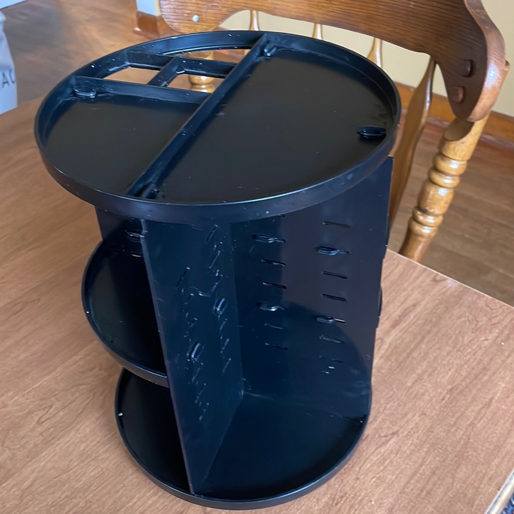 Black makeup organizer